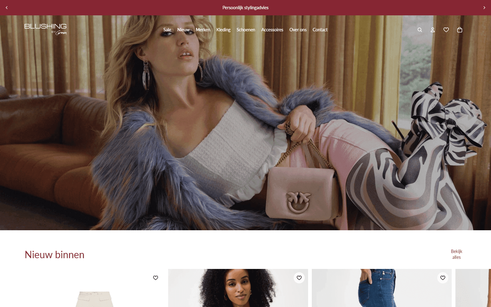 The Blushing by Carmen storefront homepage